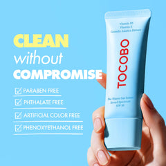 TOCOBO US Bio Watery Sunscreen SPF 50 hyaluronic acid, moisture-locking for dewy skin