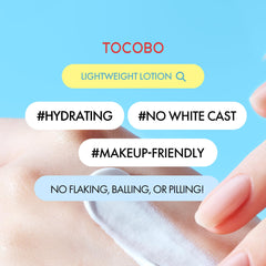 TOCOBO US Bio Watery Sunscreen SPF 50 vegan label, fragrance-free and gentle on sensitive skin
