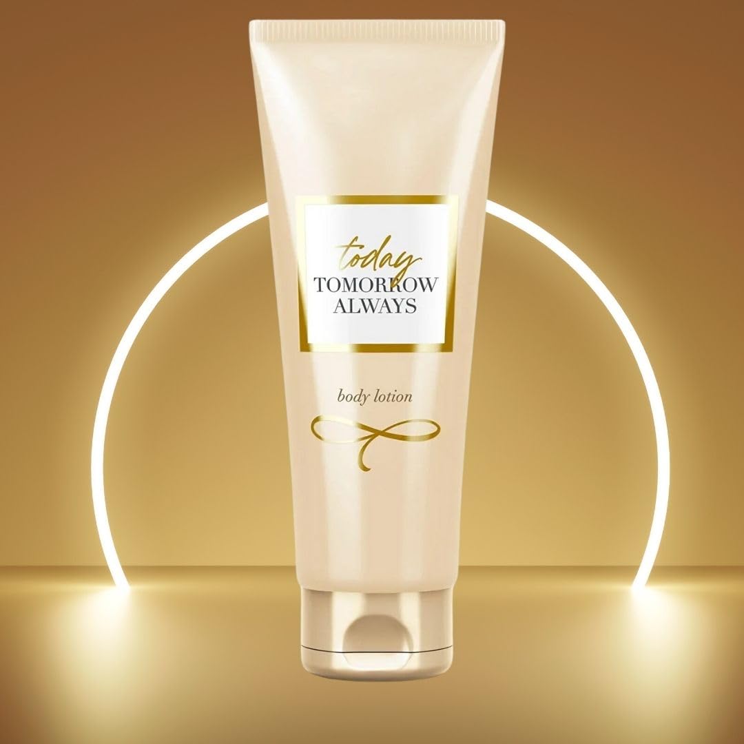 Today Tomorrow Always packaging 4oz bottle showcases compact luxury.