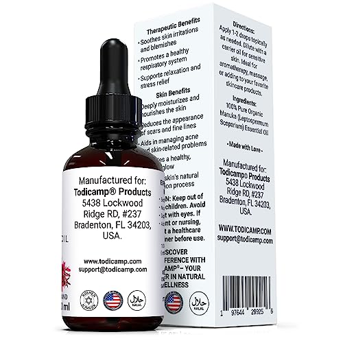 TODICAMP Manuka oil applied to the face for hydration and soothing comfort