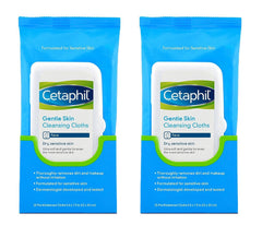Toeah Cetaphil gentle cleansing cloths two-pack with soft texture for sensitive skin cleansing