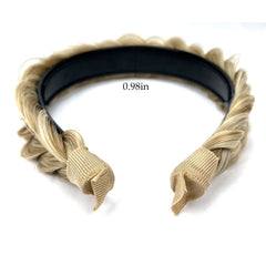 TOECWEGR braided headband worn by model for casual, stylish look.