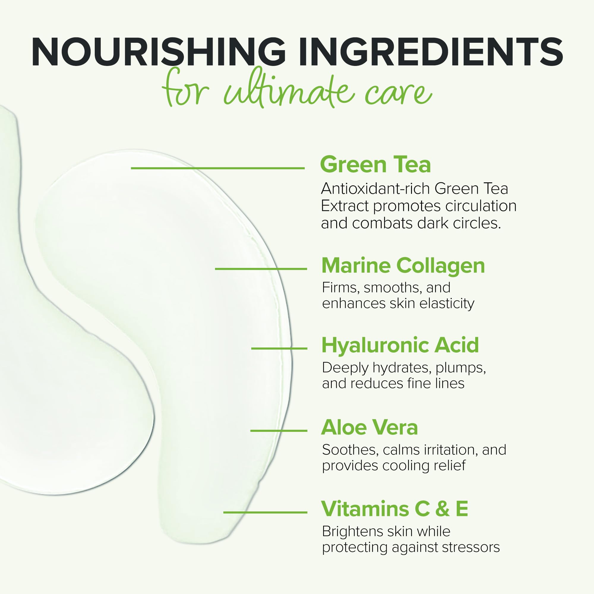 ToGoSpa Green Tea EYES hyaluronic acid detail for hydrated under-eye skin