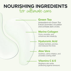 ToGoSpa Green Tea EYES hyaluronic acid detail for hydrated under-eye skin