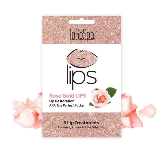 ToGoSpa LIPS micro-infused mask on lips for deep hydration and softness