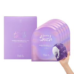 TOI:L Gentle Touch Bubble Peeling Pad packaging for at home spa exfoliation.