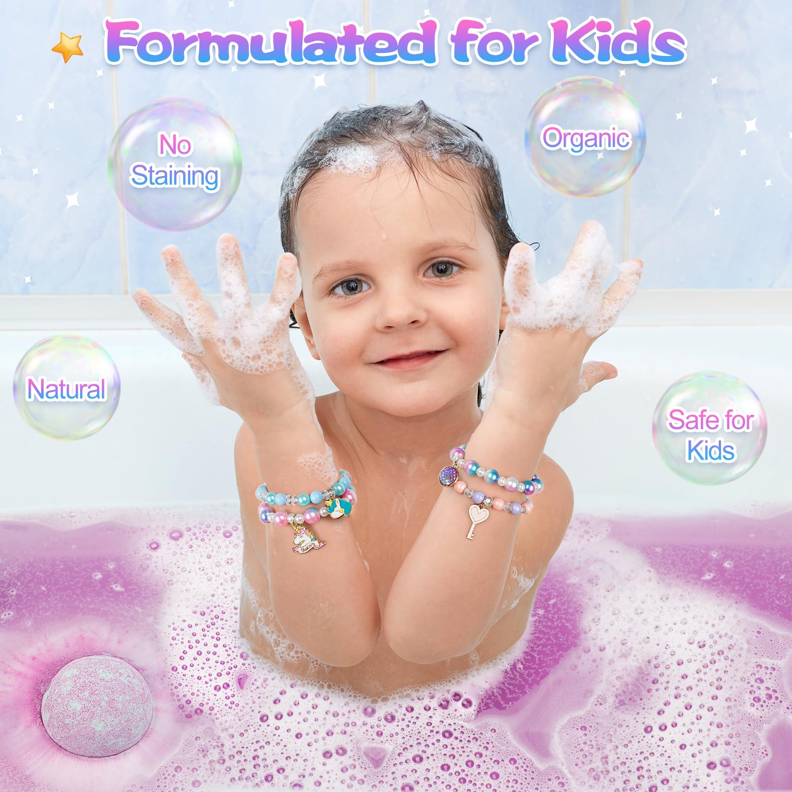 Toidgy colors and foam transform bath time into a rainbow of bubbles.