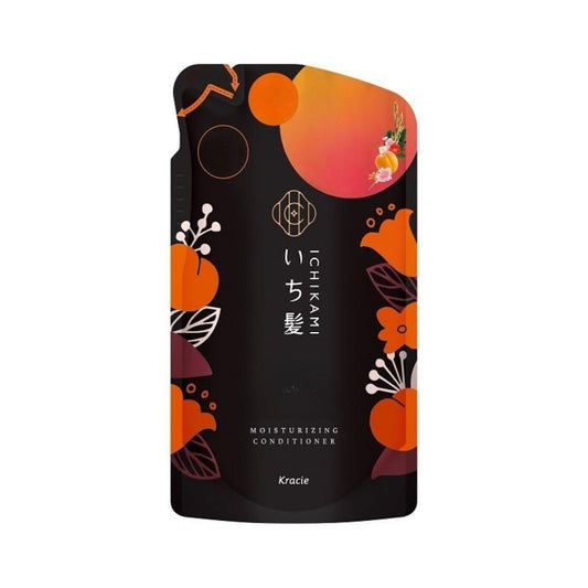 TokyoSuperSale Ichikami moisturizing care conditioner refill bottle promotes glossy, smooth hair.