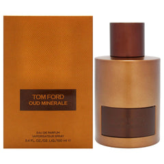 Tom Ford Oud Minerale bottle front showcases luxury and bold presence for special occasions.