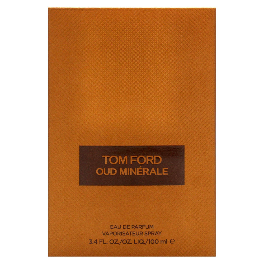 Tom Ford Oud Minerale box packaging conveys premium unboxing experience and gift-worthy presentation.