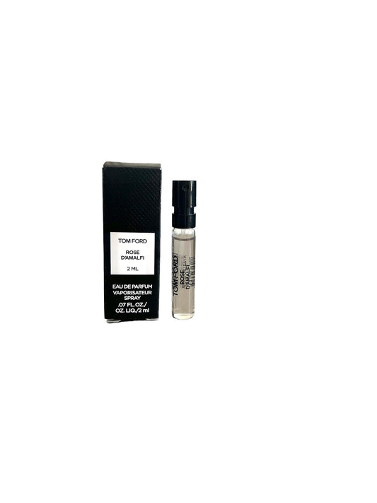 Tom Ford Rose D'Amalfi bottle sample for a luxurious scent moment.