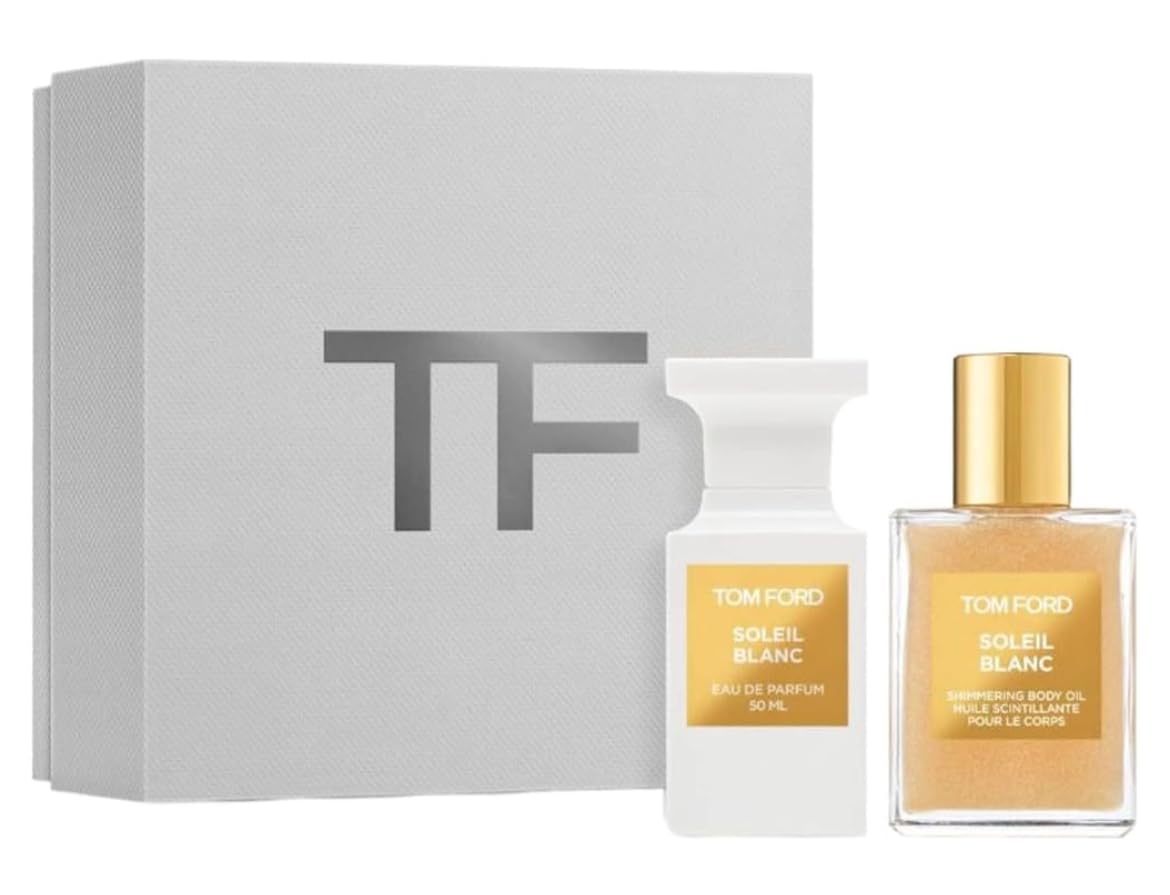 Tom Ford Soleil Blanc EDP bottle in sunlight, ideal for luxurious summer moments.