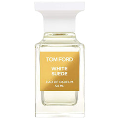 Tom Ford White Suede bottle pour highlights elegant, warm notes for everyday luxury.