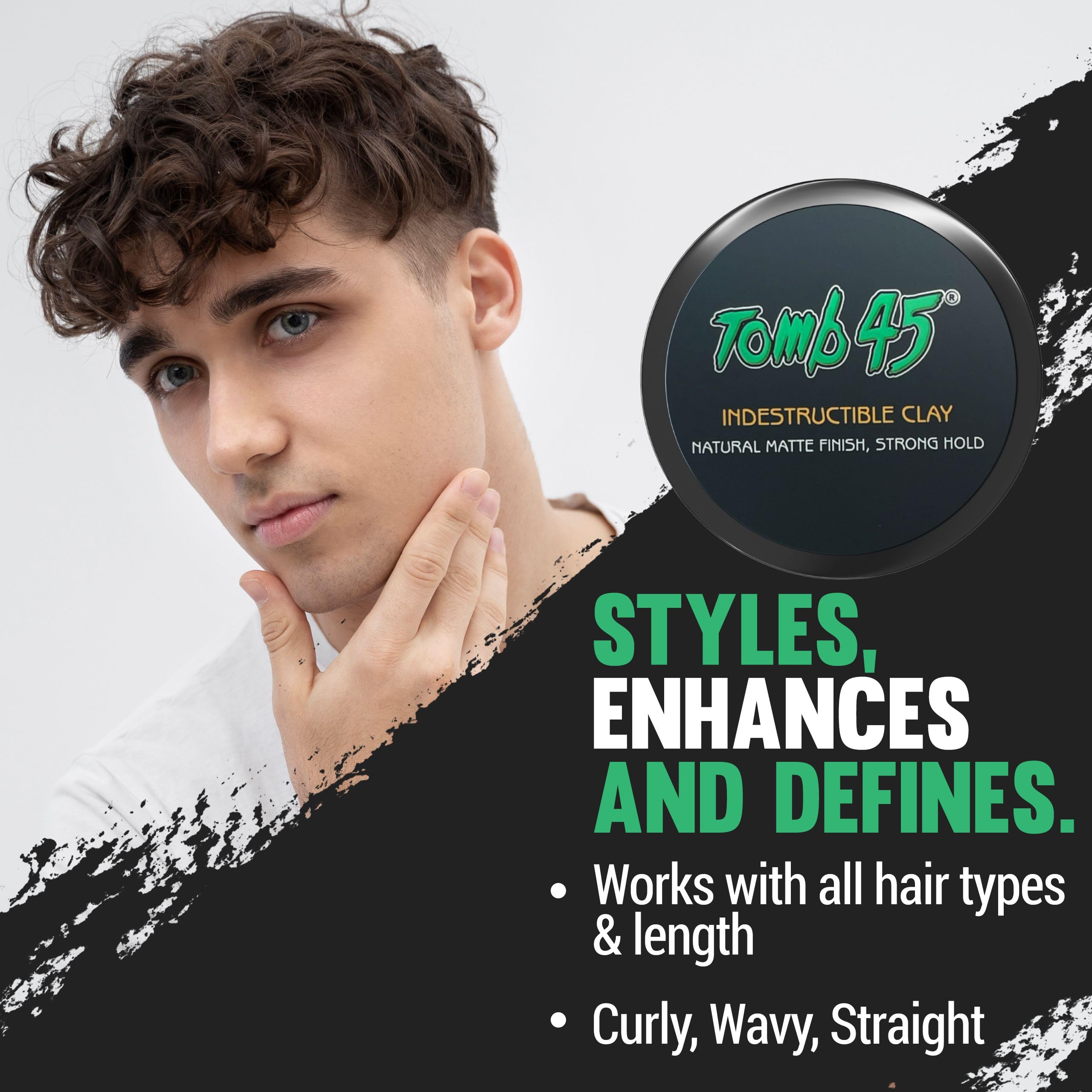 Tomb45 Indestructible Hair Clay texture closeup highlighting matte finish