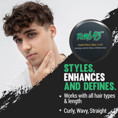 Tomb45 Indestructible Hair Clay texture closeup highlighting matte finish