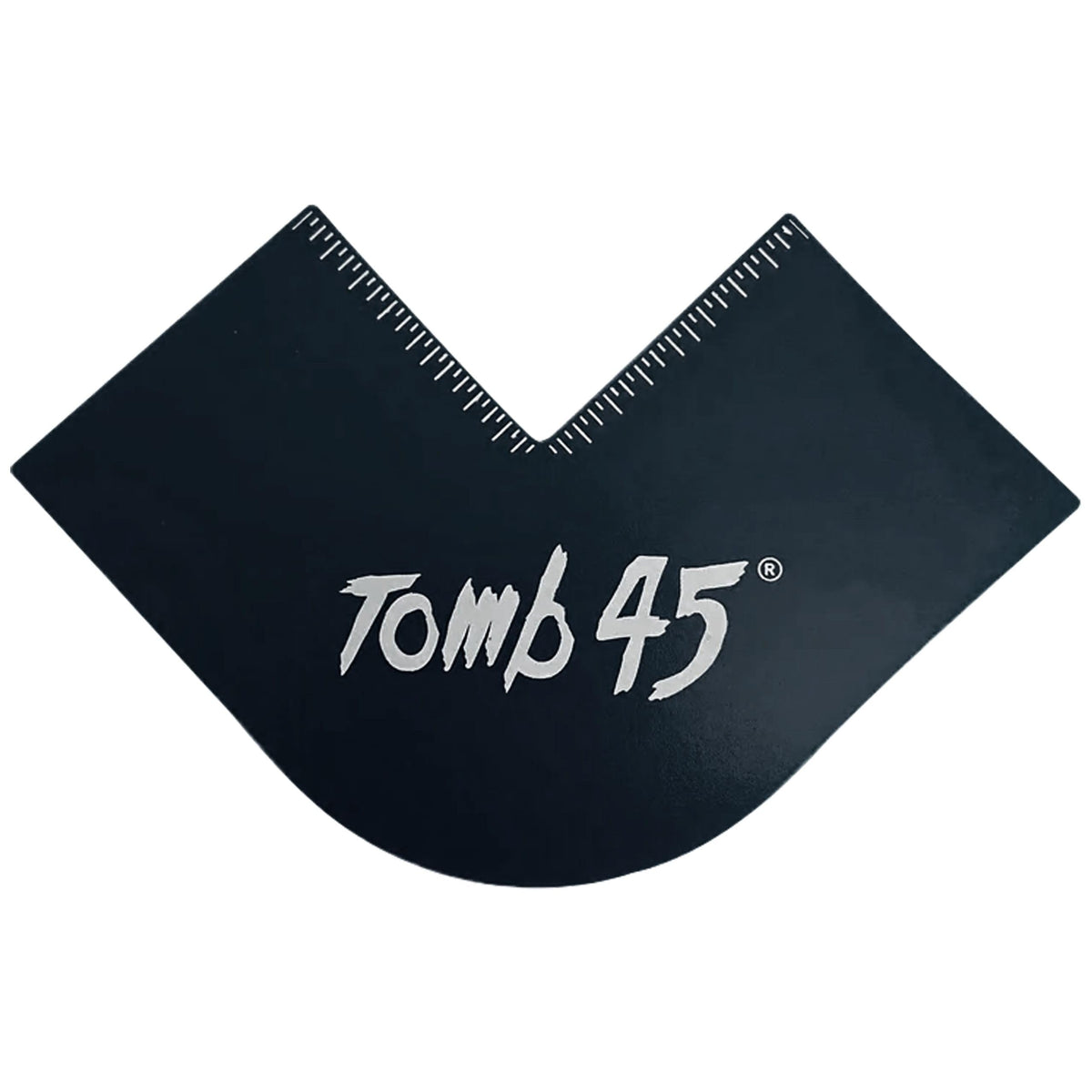 Tomb45 Klutch Card Black with measurement indicators for precise lines and symmetry.