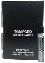 Tom Ford Ombre Leather bottle in matte black, presenting tactile luxury for bold fragrance moments.