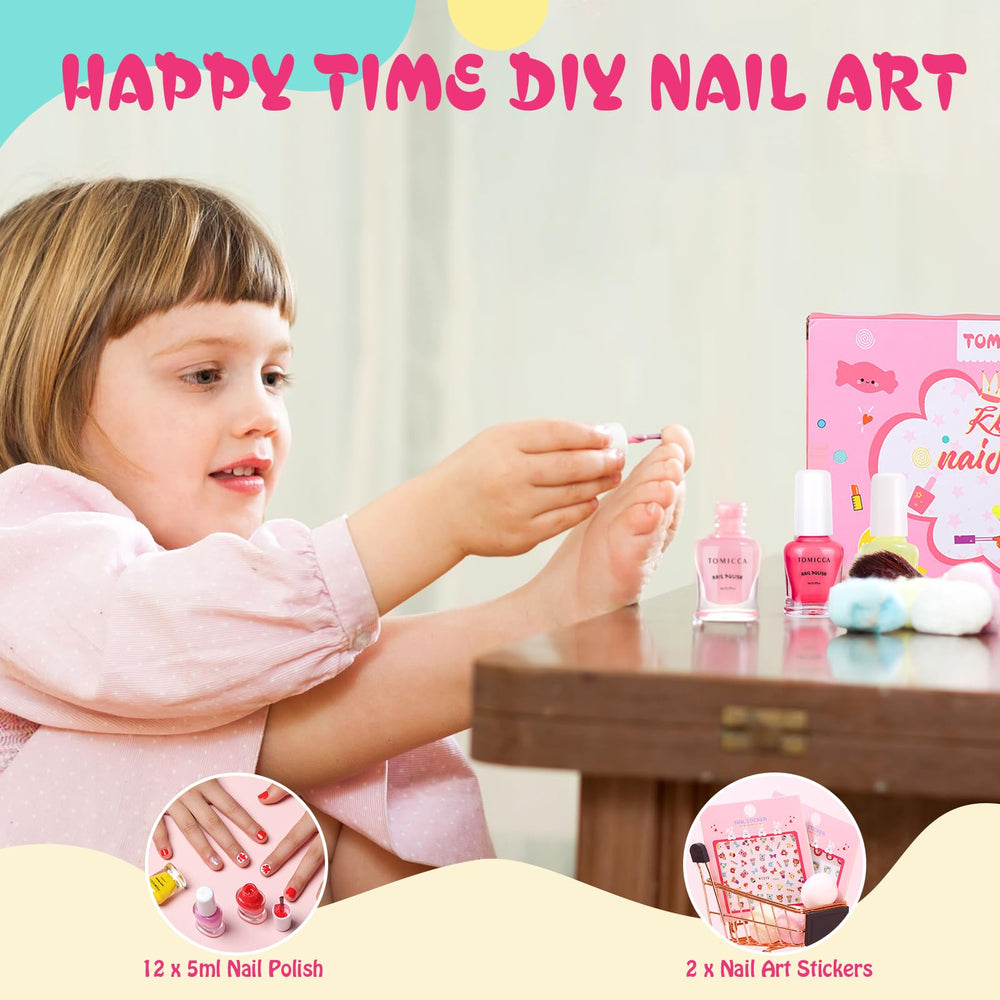 TOMICCA Nail Polish Quick-Dry features rapid touch-ready results after application.