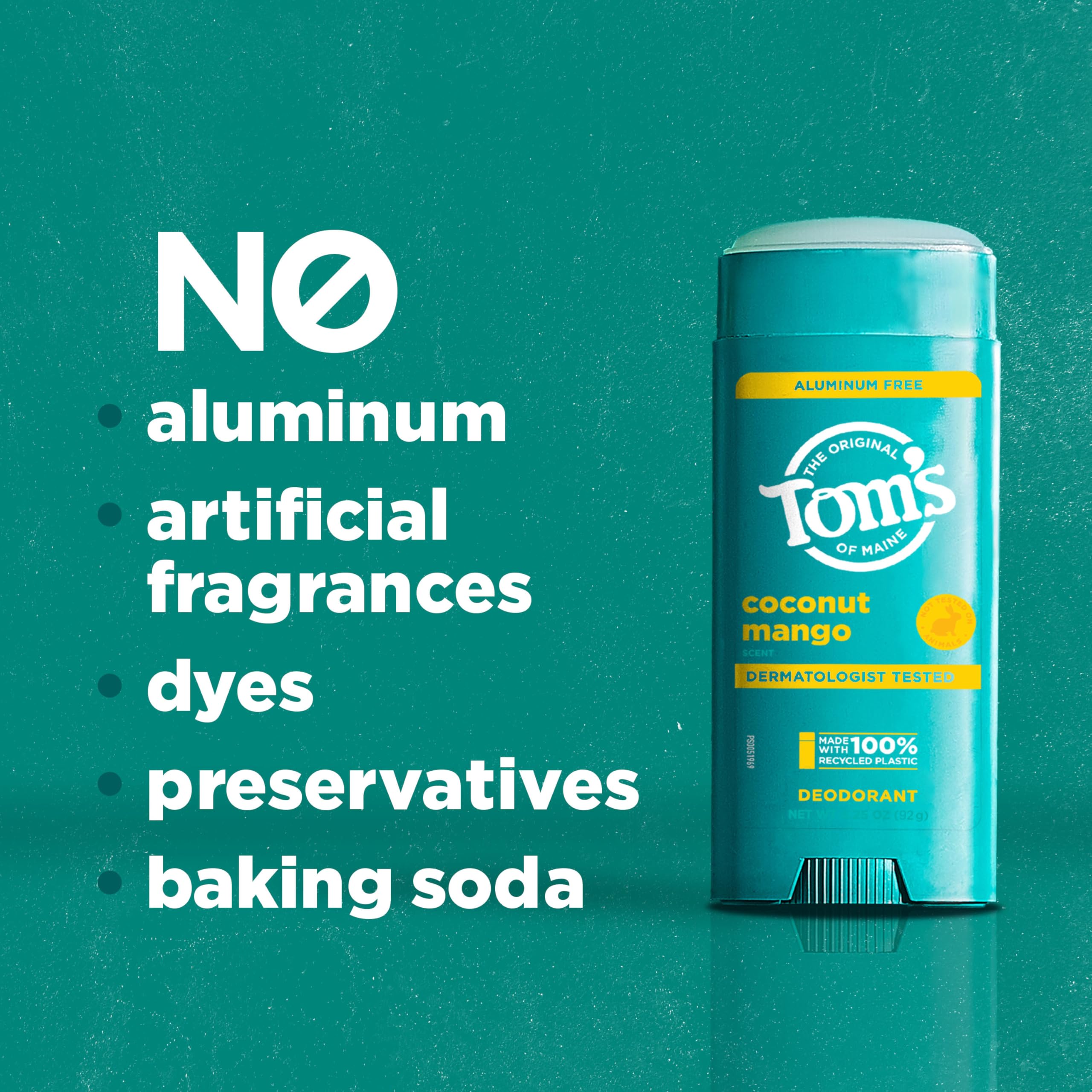 Tom's of Maine Coconut Mango scent adds tropical freshness.