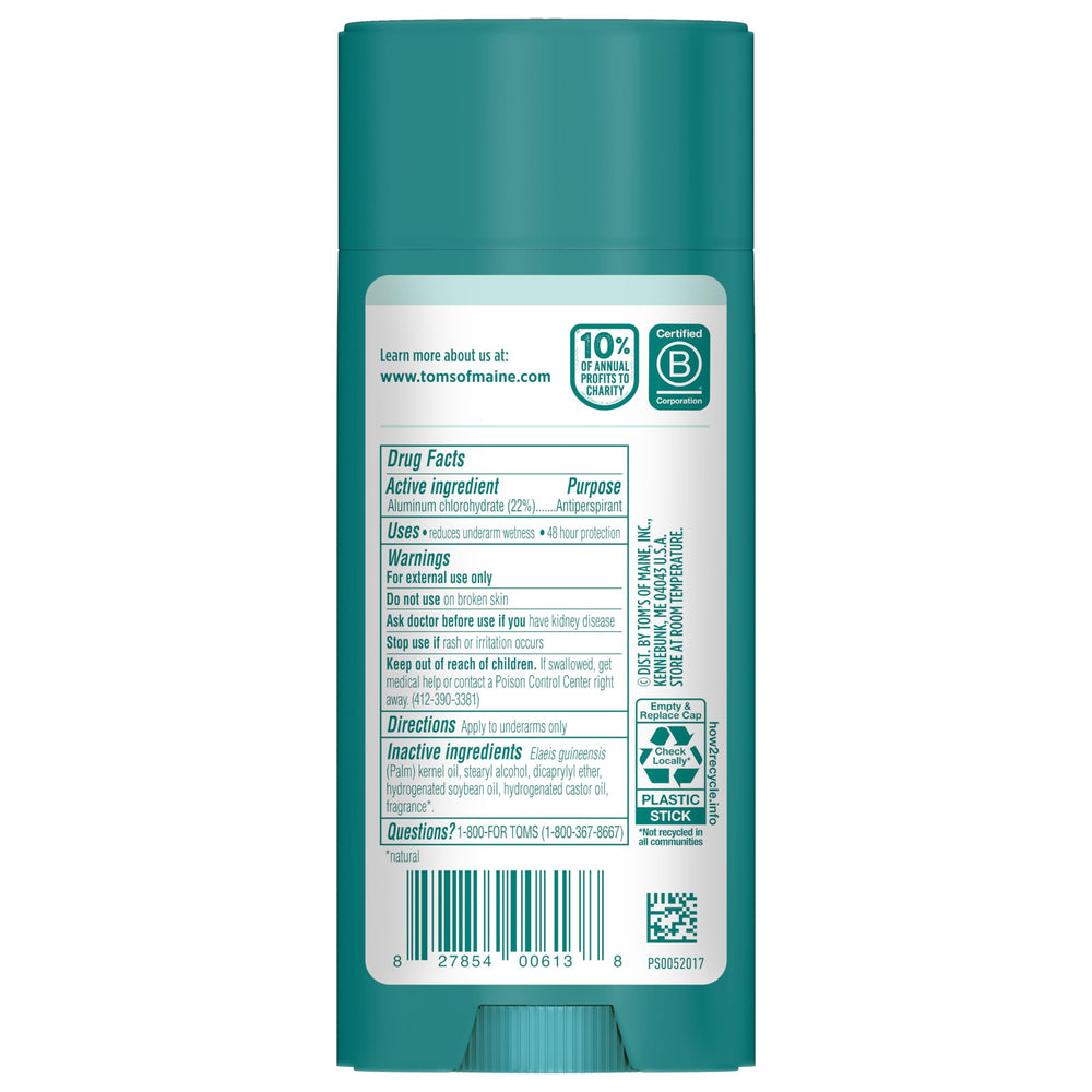 Tom’s of Maine cucumber aloe antiperspirant being applied to underarm