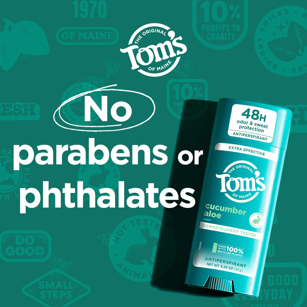 3.25 oz size displayed for Tom’s of Maine antiperspirant