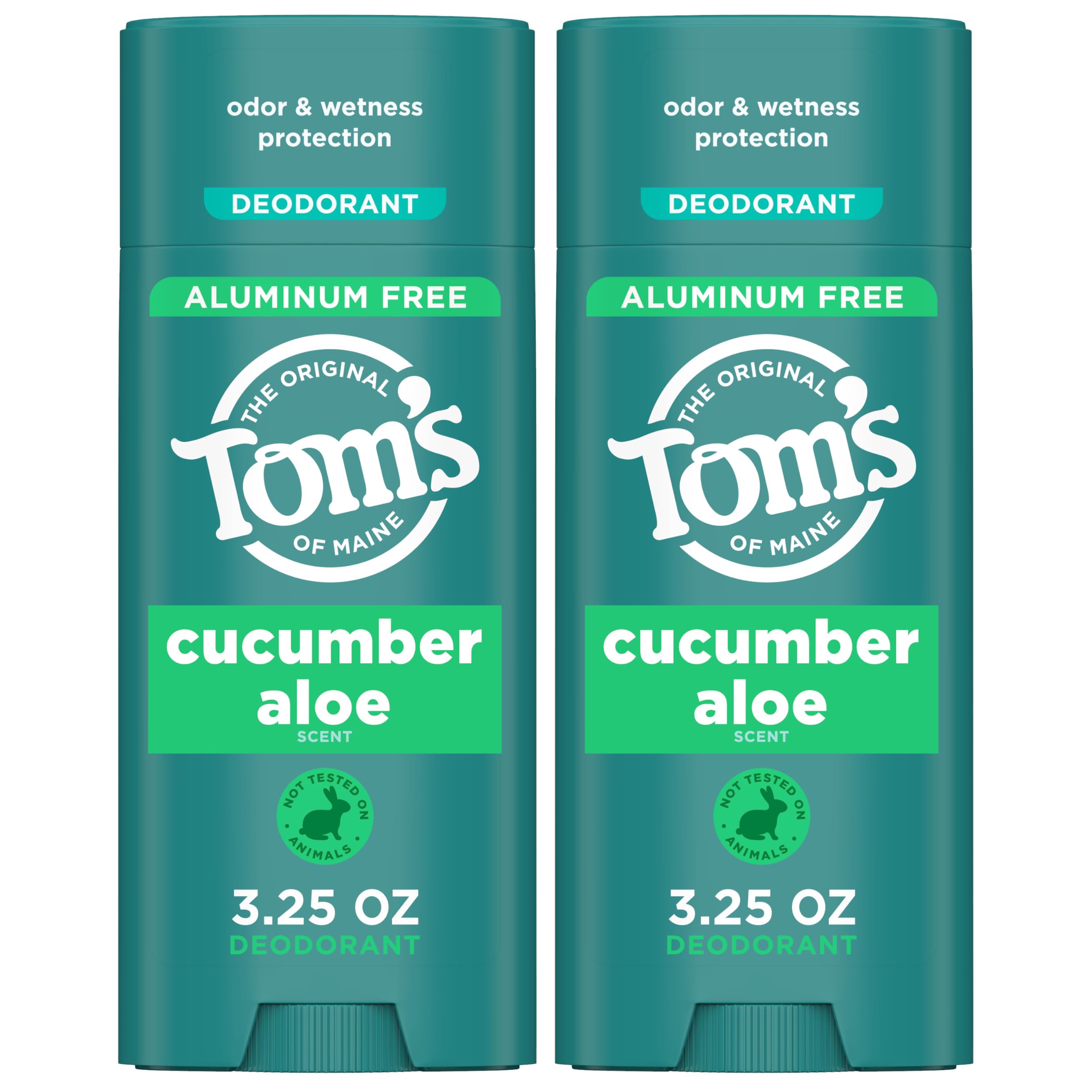 Tom's of Maine Cucumber Aloe deodorant dual-pack for all-day odor protection