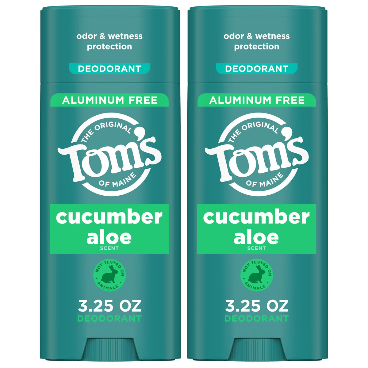 Tom's of Maine Cucumber Aloe deodorant dual-pack for all-day odor protection