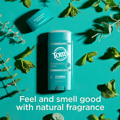 Deodorant applied on skin with a residue-free, dry feel.