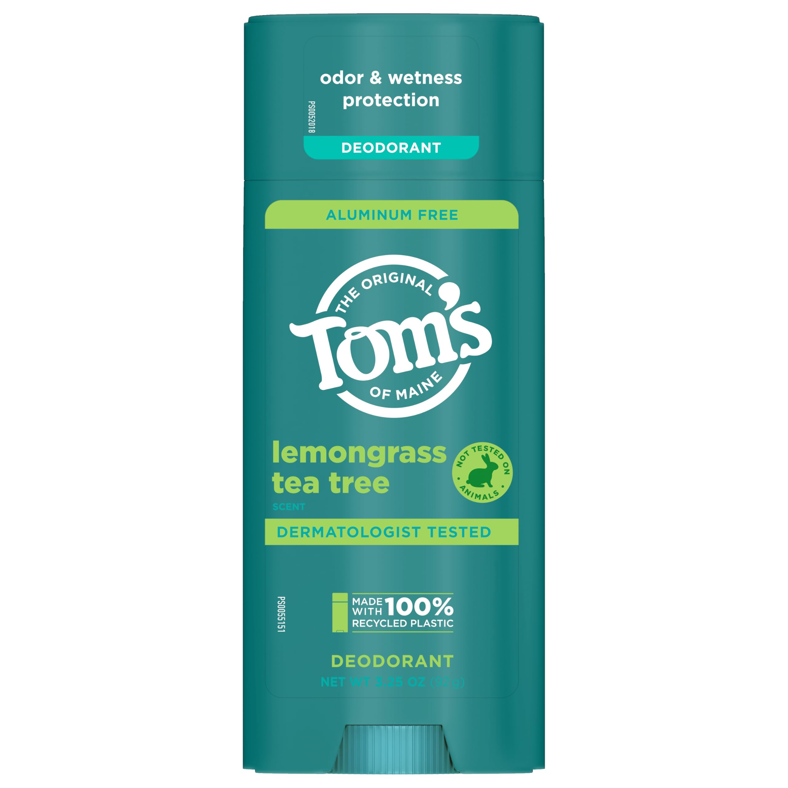 Tom's of Maine 3.25 oz deodorant provides daily protection.