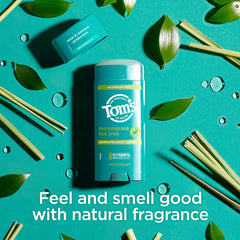 Underarm application demonstrating smooth glide and quick drying on Tom's of Maine product.