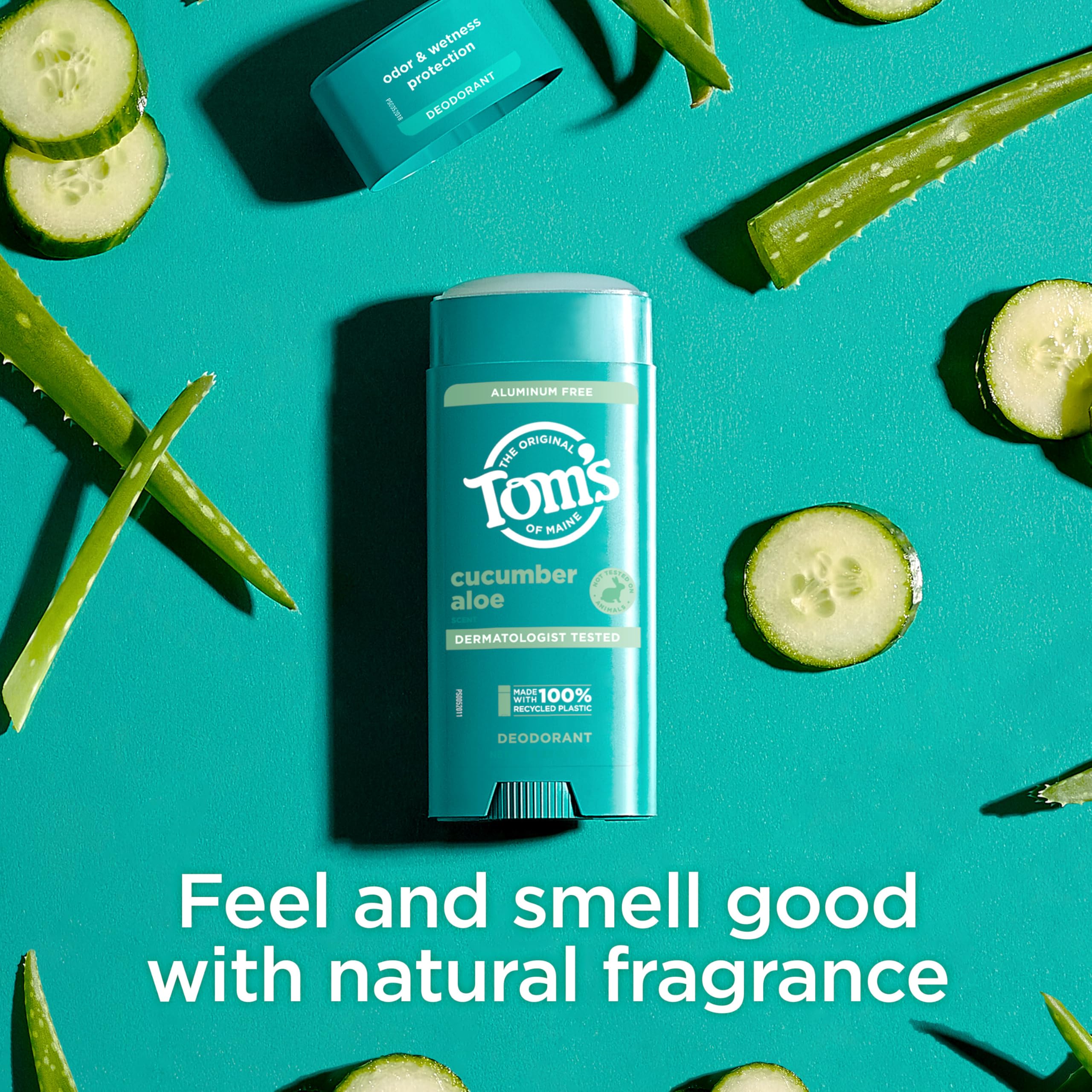 Tom's of Maine packaging made from recycled plastic