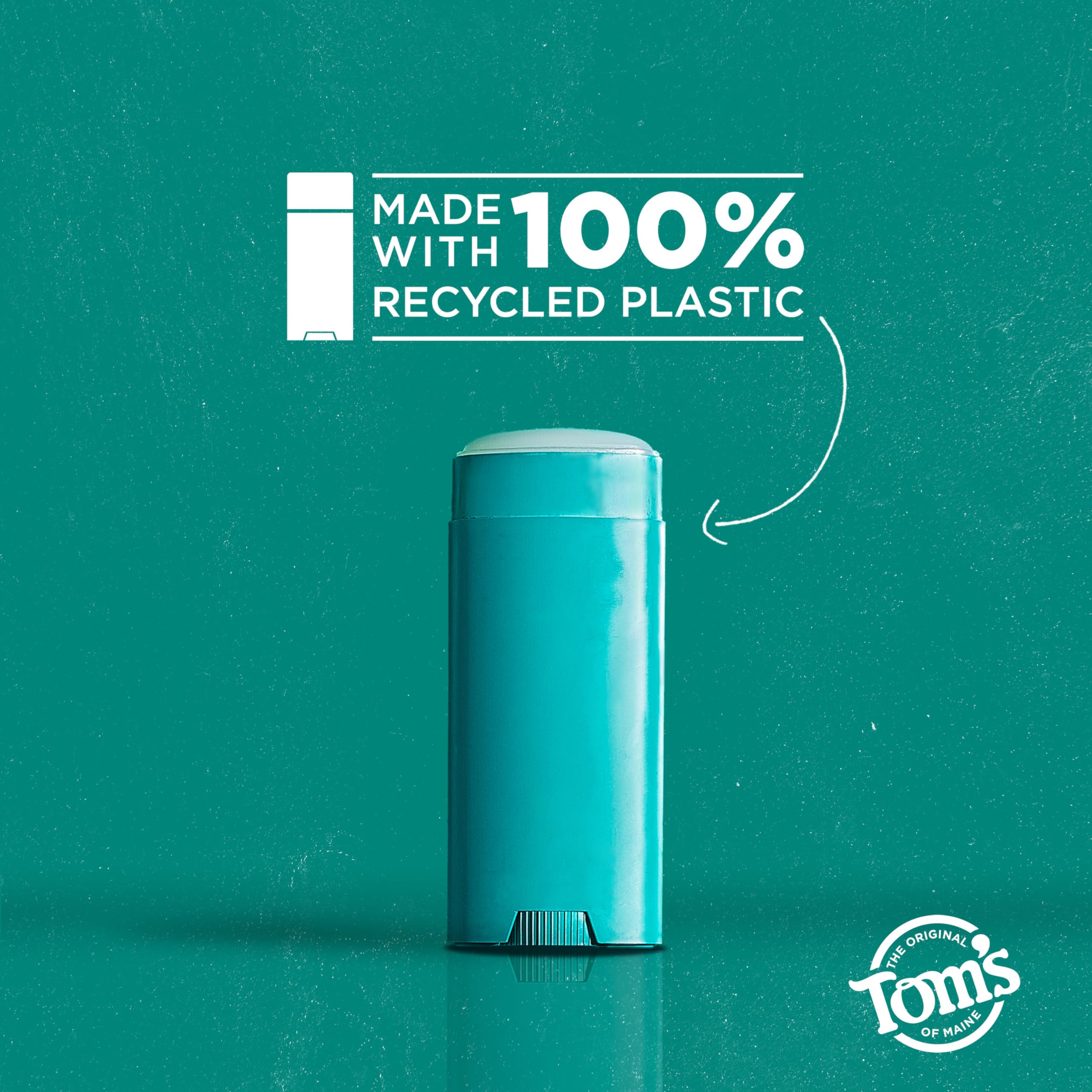 Tom’s of Maine recycled plastic packaging underscores sustainable personal care.