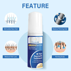 TOMUM 5% Minoxidil Foam applied to the scalp during treatment