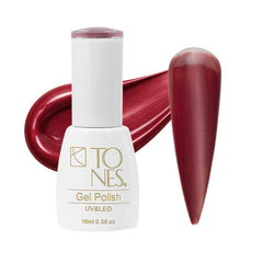 TONES Cat Eye Rosewood Cashmere bottle showing magnet shimmer for depth.