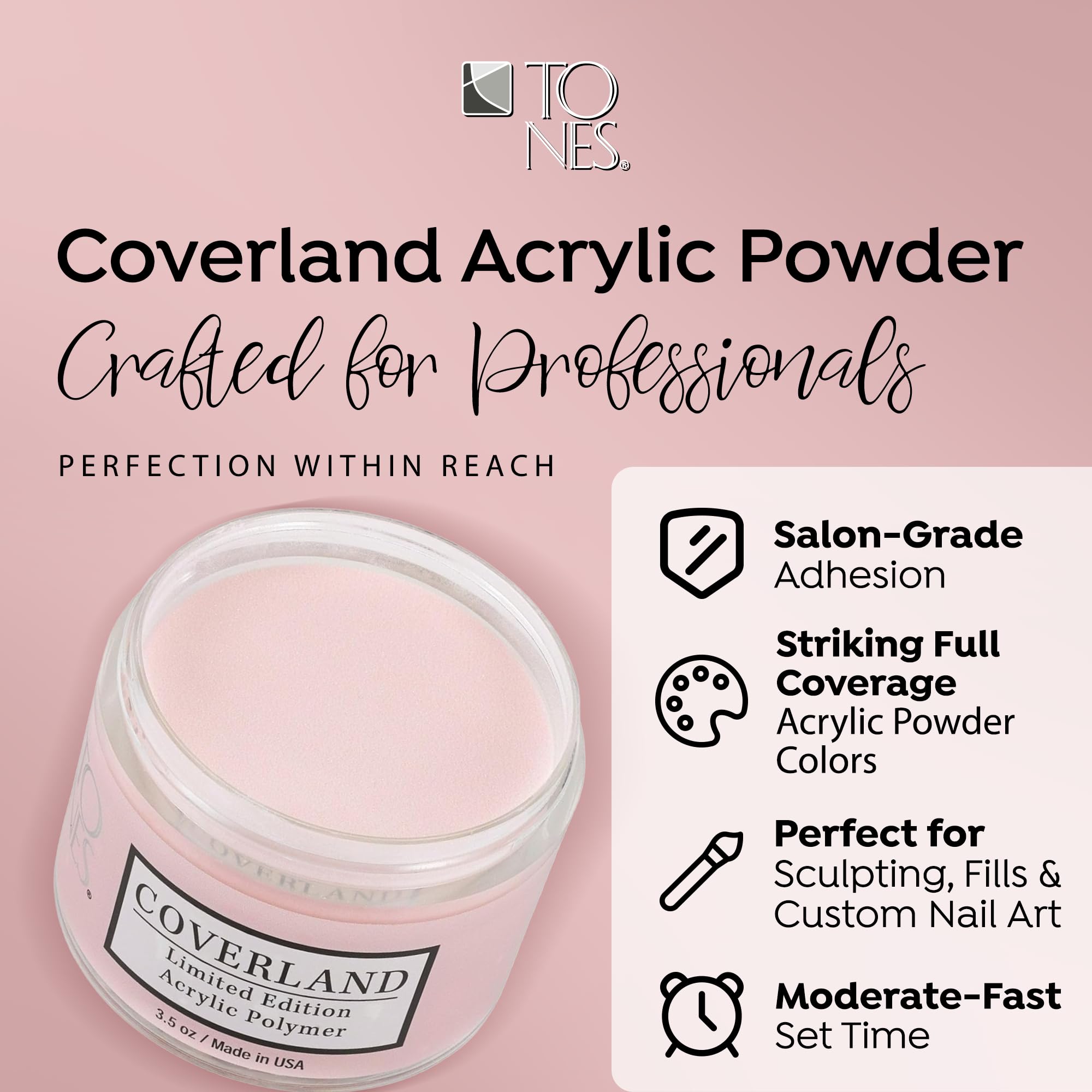 TONES Coverland Beige Babe nail art setup enables precise, even color