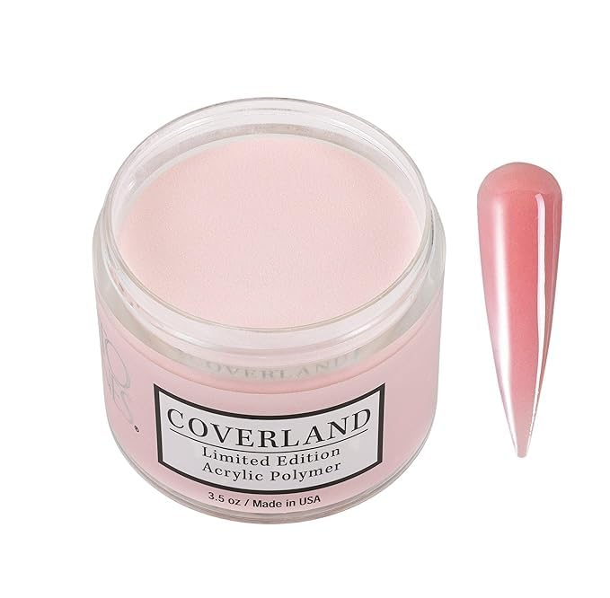 TONES Coverland Beige Babe powder swatch shows rich color for vivid nails