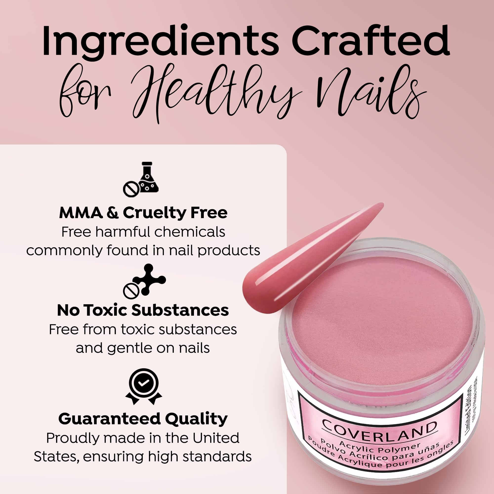 TONES Coverland French Rose powder for effortless sculpting and masking nail bed imperfections.