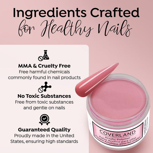 TONES Coverland French Rose powder for effortless sculpting and masking nail bed imperfections.