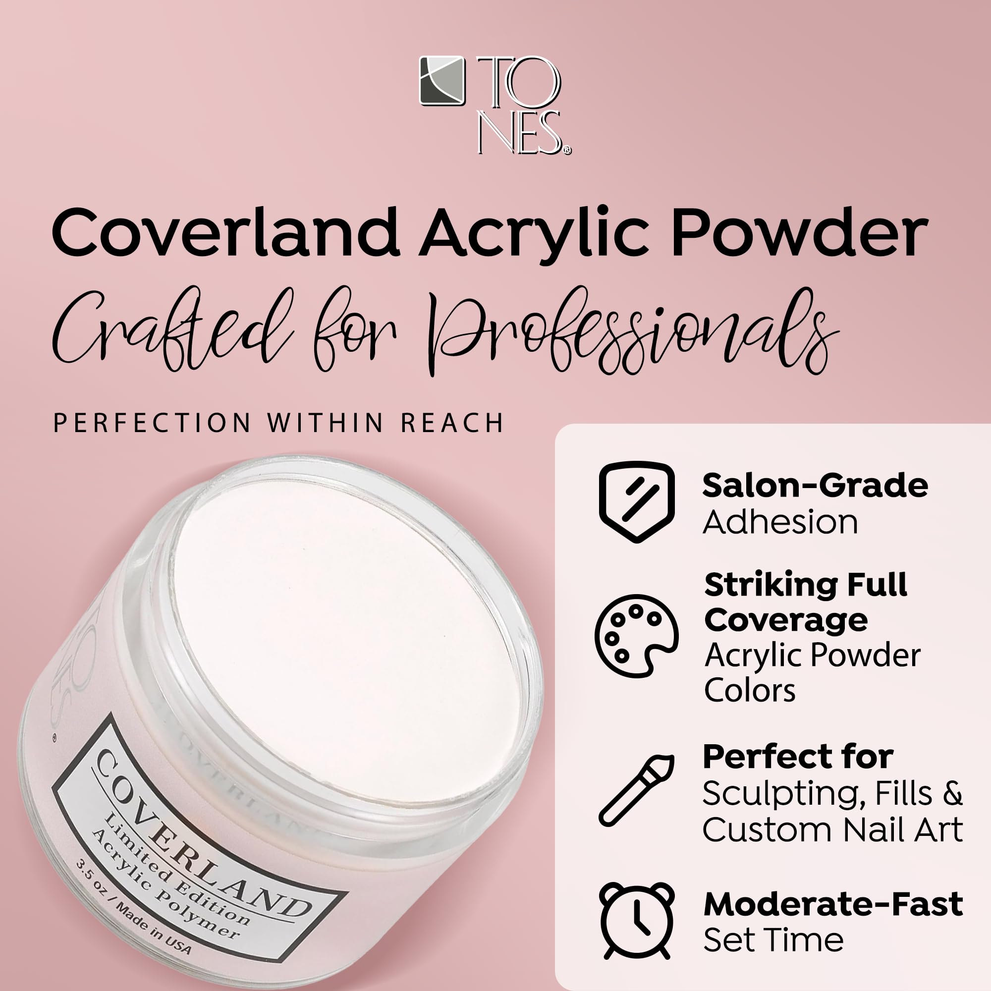 TONES Coverland Light White nail art style with durable even color