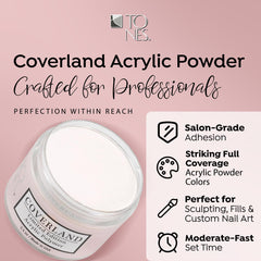 TONES Coverland Light White nail art style with durable even color