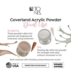 TONES Coverland long-wear finish promises durability and pristine appearance for weeks.