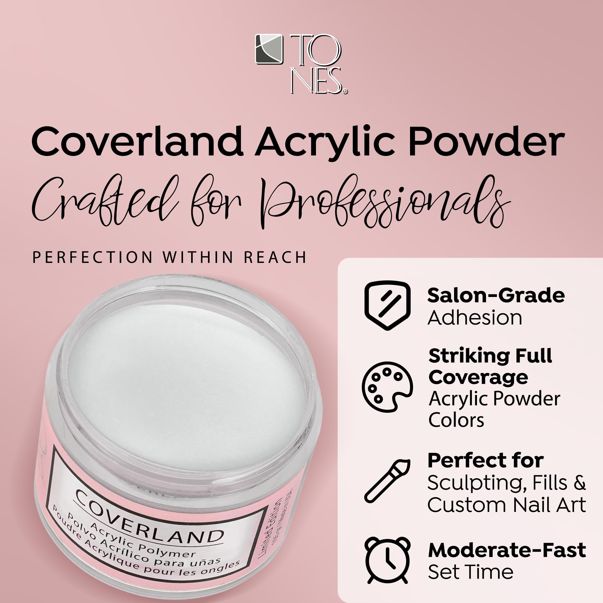 TONES Coverland Moonlit nails on display with bold color and smooth finish.