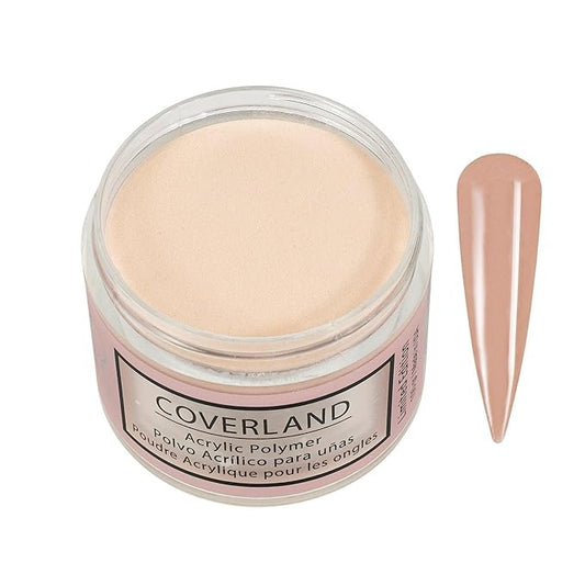 TONES Coverland On Fleek acrylic powder bottle close-up for bold color and durable nails.