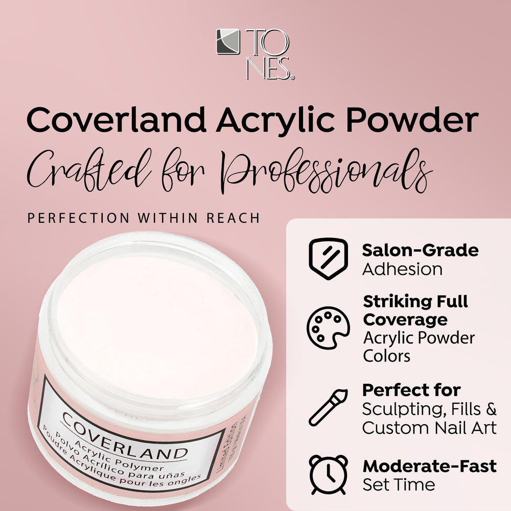 TONES Coverland Perfect White bubble-free finish for glossy, long-lasting nails