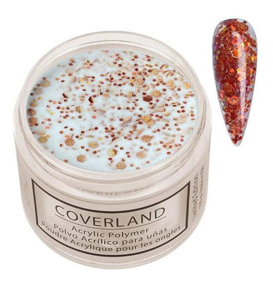 TONES Coverland Pumpkin Spice bottle pour shows rich color for acrylic nails.