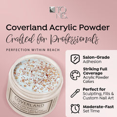 TONES Coverland Pumpkin Spice nail art demo illustrates versatile design potential.