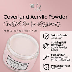 TONES Coverland Stay Close close-up demonstrates smooth, even coverage for flawless design