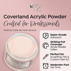 TONES Coverland Sweet Sin overlay application on a nail, demonstrating smooth blending.