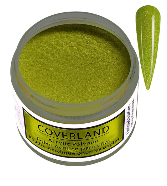 TONES Greench Coverland nail powder swirl shows vibrant color with smooth application for flawless nails.