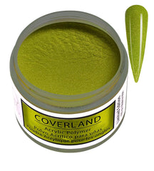 TONES Greench Coverland nail powder swirl shows vibrant color with smooth application for flawless nails.